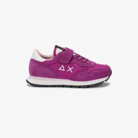 Sneaker Girl's Ally Solid in suede e nylon rosa ciclamino