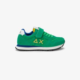 Sneaker Boy's Tom Solid in nylon e suede verde prato