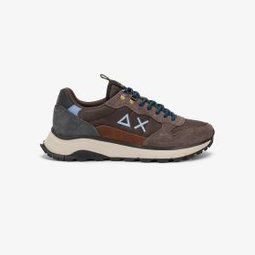 Sneaker Fire & Camping in suede e nylon marrone