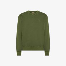 Felpa in cotone verde scuro