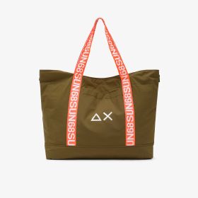 Shopping bag Cali in nylon verde militare scuro
