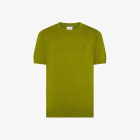 Olive cotton knit T-shirt