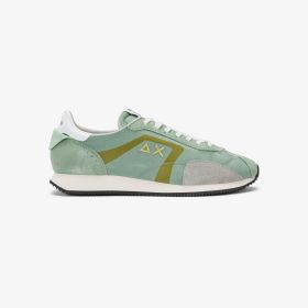 Sneaker Easy Runner in suede e nylon verde salvia
