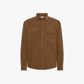 Cacao brown cotton corduroy shirt