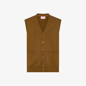 Gilet in felpa di cotone volpe