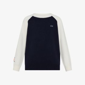 Boy's sweater color block raglan l/s