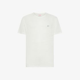Off white linen jersey T-shirt