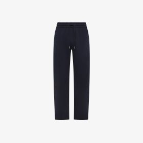 Pantaloni jogging in felpa con coulisse navy blue
