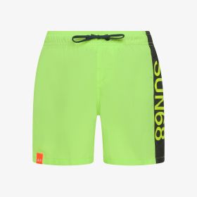 Yellow fluo nylon beach shorts