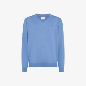 Avio wool and cotton v-neck jumper
