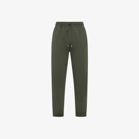 Pantaloni in felpa di misto cotone militare scuro