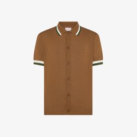 Fox brown knitted cotton shirt
