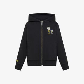 Black Peanuts cotton zip sweatshirt