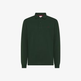 Polo small stripes on collar l/s