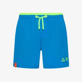 Turquoise nylon beach shorts