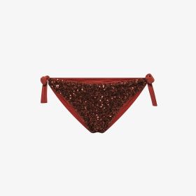 Slip mare con paillettes marrone cacao