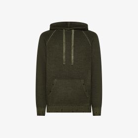 Maglia in lana vintage con cappuccio militare scuro