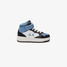 Black Baby Boy's Big Basket EVO mid strap closure sneaker