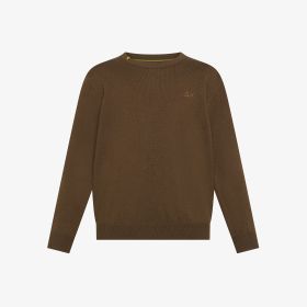 Maglia in cotone e lana marrone