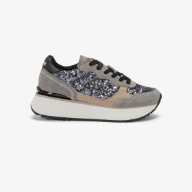 Silver Big Ally sneaker with sequins