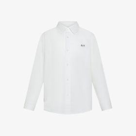 Camicia in lino e cotone bianco