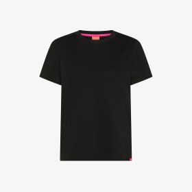 Black jersey crew-neck T-shirt