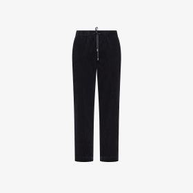 Pantaloni in velluto con coulisse navy blue