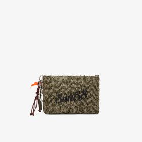 Pochette wool touch fringes