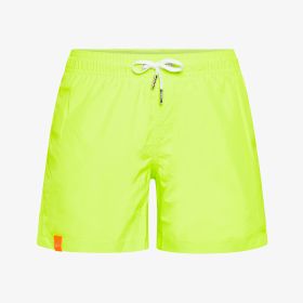 Yellow fluo nylon beach shorts