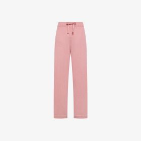 Dark pink wool and cashmere joggers