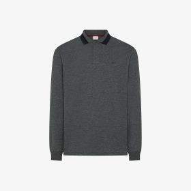 Polo big stripe on collar l/s