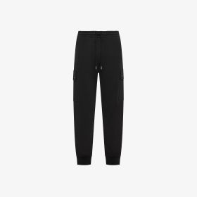 Pantaloni cargo in felpa nero