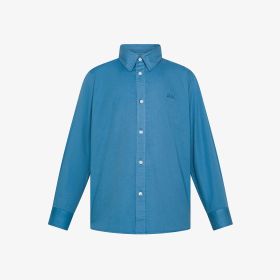 Camicia in cotone Oxford blu avio