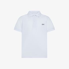 Polo con stampa paisley in cotone bianco