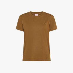 Cacao brown cotton jersey T-shirt