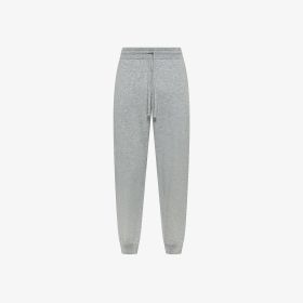 Pantaloni jogging in lana e cotone grigio chiaro