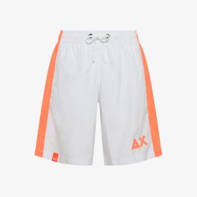 White nylon beach shorts