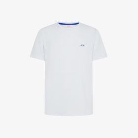White cotton piqué T-shirt