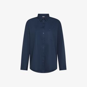 Navy blue cotton overshirt