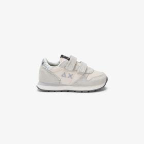 Sneaker Baby Girl's Ally Gold Silver con cinturini bianco panna