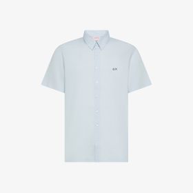 Camicia in lino e cotone azzurro