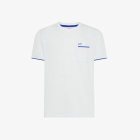 White cotton piqué T-shirt