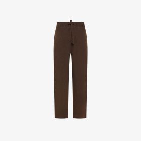 Pantaloni in lana e cashmere testa di moro