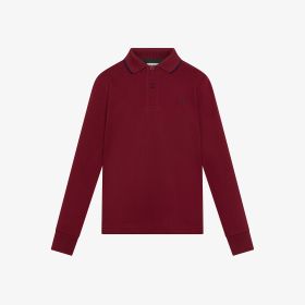 Polo in piquet di cotone bordeaux