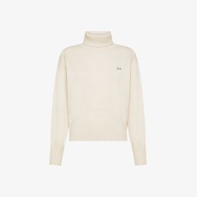 Off white wool turtleneck jumper