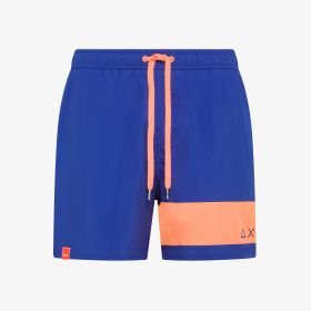 Royal blue nylon beach shorts