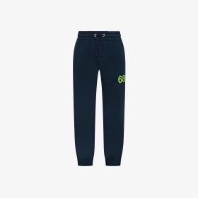 Navy blue cotton fleece trousers