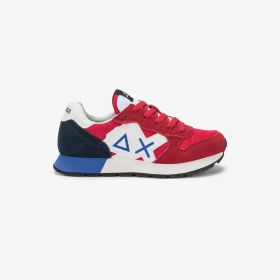 Sneaker Boy's Jaki Solid in nylon e suede rosso