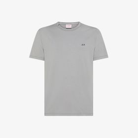 Medium grey cotton jersey crew-neck t-shirt