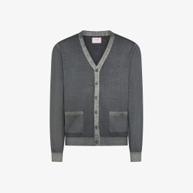 Cardigan in lana effetto vintage stone